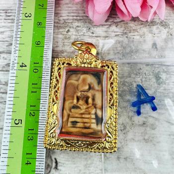 HinPhraTad SamRoiYod Somdej Buddha Relic Sarira Dot Stone Rich Thai Amulet 17309